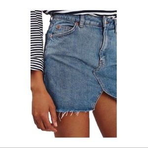 Jaycargogo A-Line Slim Fit Denim Denim Skirt